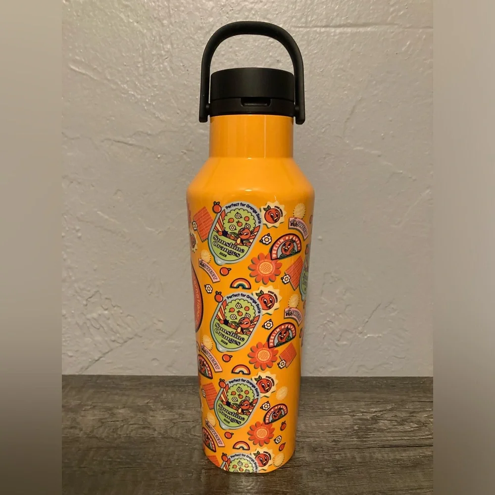 Epcot International Flower and Garden Orange Bird Corkcicle Water Bottle - Picture 6 of 11
